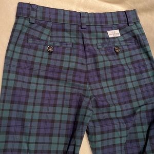 Vineyard Vines green and navy plaid pants